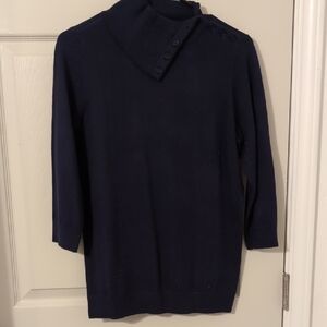 Modcloth Deep Blue Ribbed Sweater